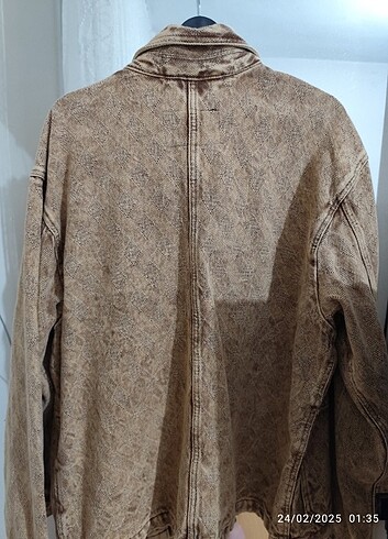l Beden camel Renk Pull&BEAR erkek kot ceket 