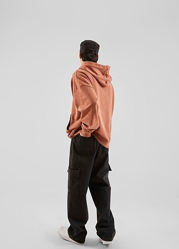 m Beden turuncu Renk San Fransisco Oversize Hoodie