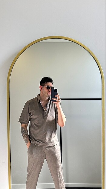 KAHVE DOKULU GÜNLÜK TAKIM - Görsel 2