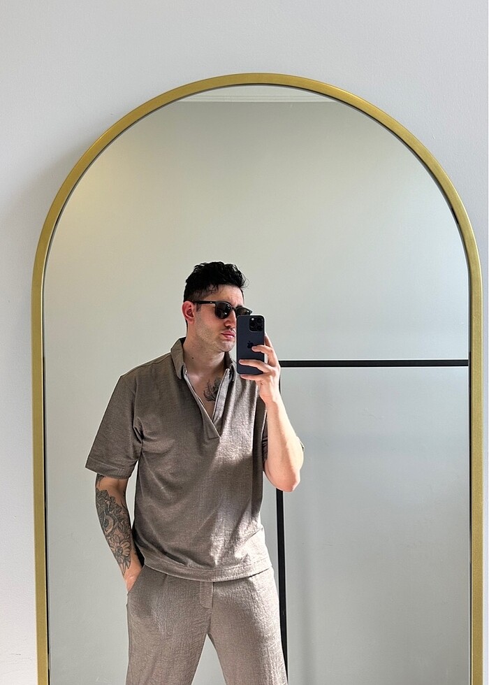 KAHVE DOKULU GÜNLÜK TAKIM - Görsel 2