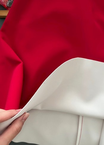 Adil ışık mert arslan Kırmızı Midi Etek - Görsel 4