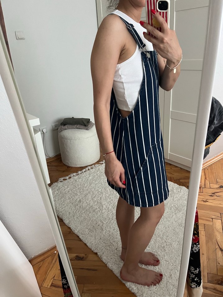 Denim Salopet Stradivarius Elbise - Görsel 3