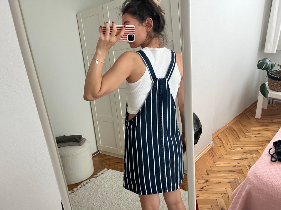 Denim Salopet Stradivarius Elbise - Görsel 2