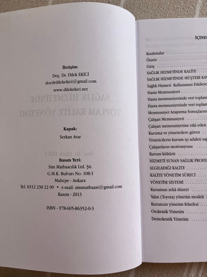 Sağlık Hizmetinde Toplam Kalite Yönetimi Kitabı - Görsel 2