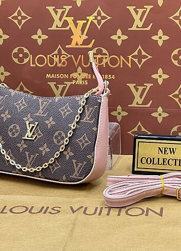  Beden Louis Vuitton Astarlı Uzun ayarlanabilir askılı Fermuar kap