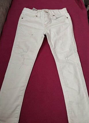 Mavi Jeans Beyaz dar paça pantolon