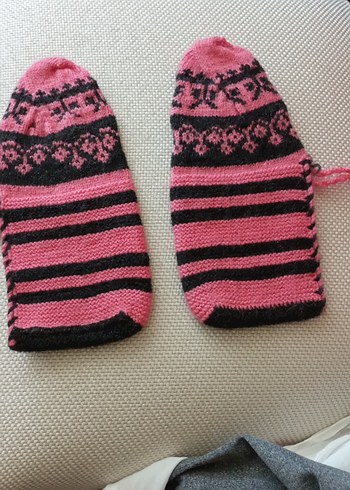 Nakışlı Pembe Kız Çorapları - Görsel 2