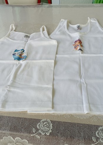 Beyaz Baskılı Çocuk Atletleri - Görsel 2