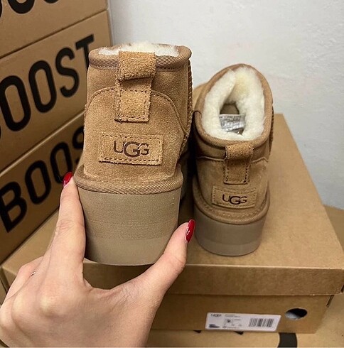 39 Beden kahverengi Renk Ugg ultra mini platform