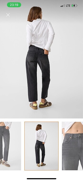 l Beden STRADIVARIUS D96 crop straight fit jean