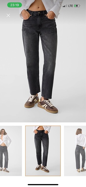 Stradivarius STRADIVARIUS D96 crop straight fit jean