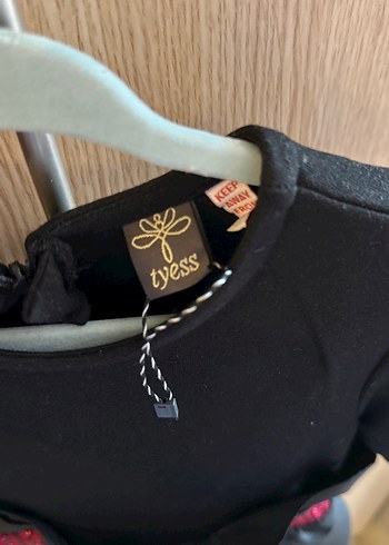 Kız Çocuk Siyah Kemerli  Elbise - Görsel 4