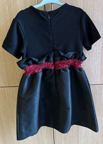 Kız Çocuk Siyah Kemerli  Elbise - Görsel 3