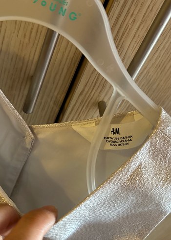 H&M Gri Fiyonk Detaylı Kolsuz Elbise - Görsel 4