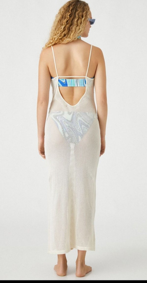 Koton X Şahika Ercümen Uzun File Plaj Elbisesi - Görsel 3