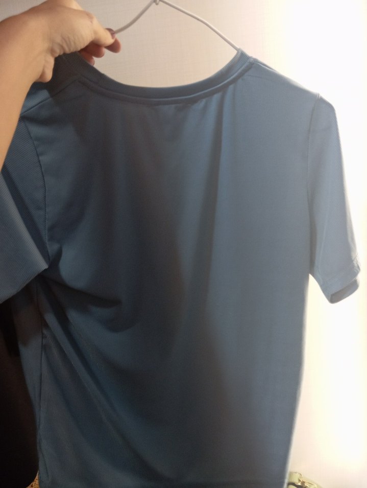 Mavi Kadın Kısa Kollu Salaş Tişört - Görsel 2