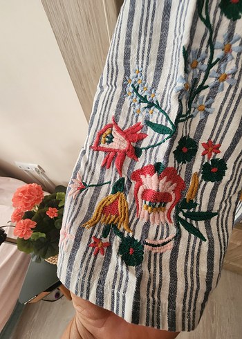 l Beden çeşitli Renk Nakışlı, püsküllü, kısa uzun kollu bohem bluz