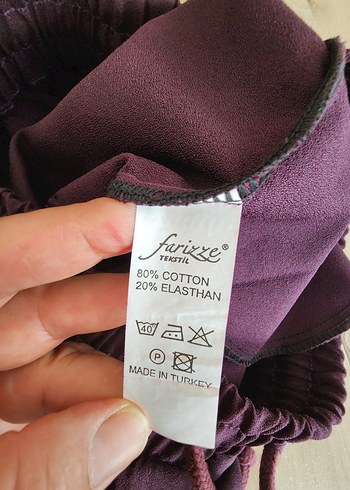 xl Beden mor Renk koyu mor lastikli Kadın pantolon