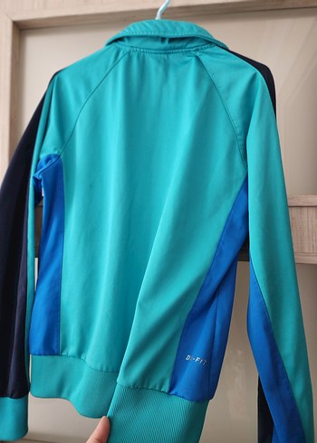 Nike Kadın Mavi Fermuarlı Spor Ceket - Görsel 9