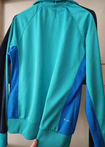 Nike Kadın Mavi Fermuarlı Spor Ceket - Görsel 10