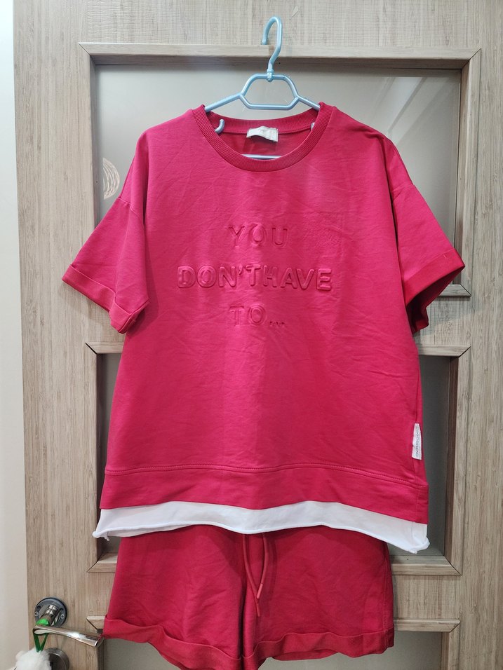 Pembe Kız Çocuk Loose Fit Tişört - Görsel 4