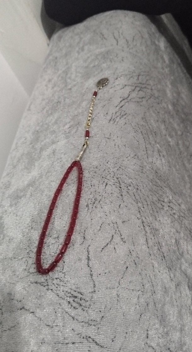 Bordo Minimalist Erkek Tesbih - Görsel 2