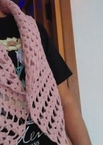 diğer Beden pembe Renk Kadın Dantel Detaylı Triko yelek