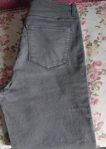 42 Beden gri Renk Gri Rahat Kesim Kot Pantolon