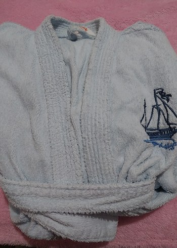 Mavi Bohem Tarzı Bornoz - Görsel 4