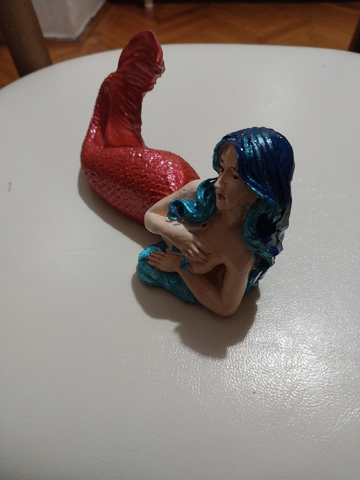 Parlak Turkuaz Saçlı Deniz Kızı Biblosu - Görsel 2