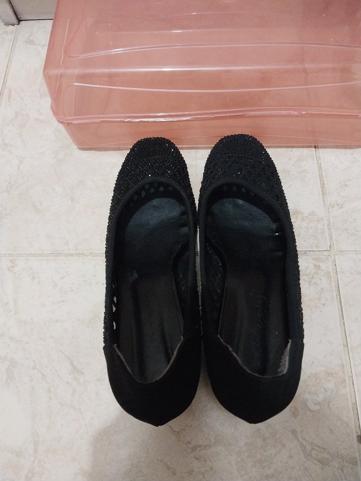 Siyah Dantel Detaylı Kadın Topuklu Ayakkabı - Görsel 5