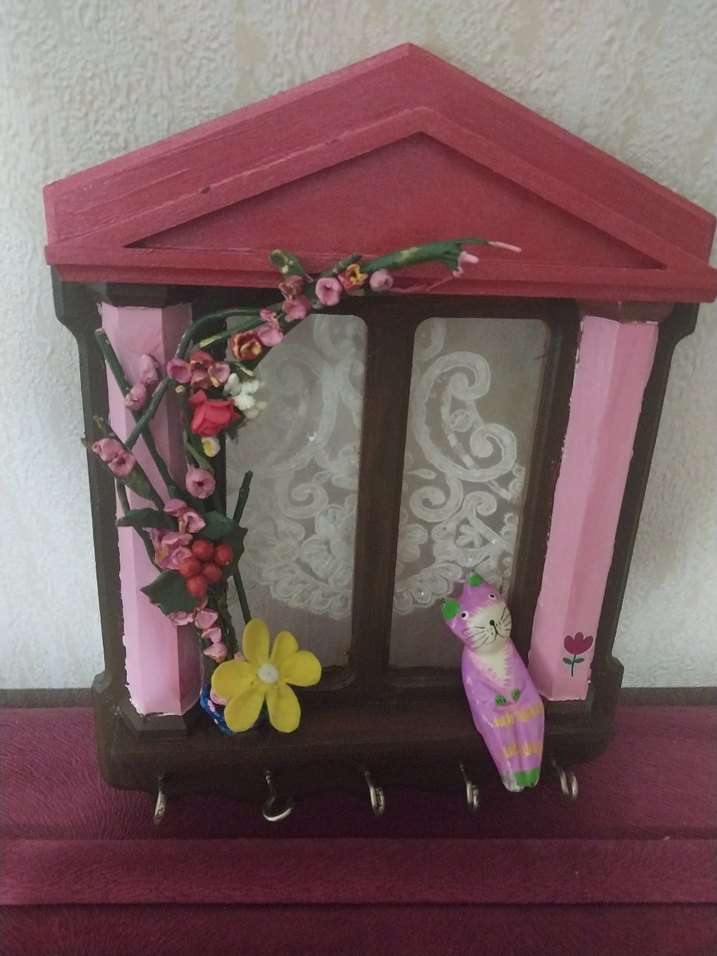 Pembe Dekoratif Anahtarlık Askısı - Görsel 2