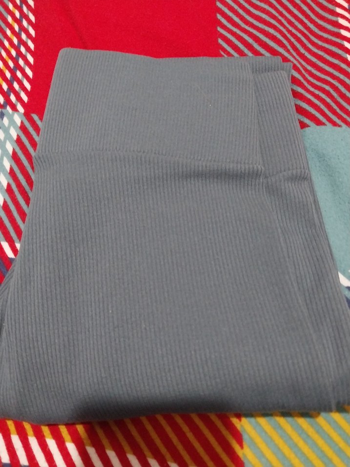 Gri Kadın Spor Tayt Elastik Kumaş - Görsel 4