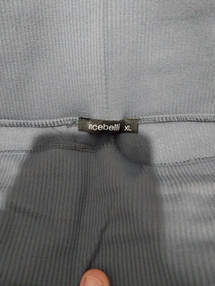 Gri Kadın Spor Tayt Elastik Kumaş - Görsel 5