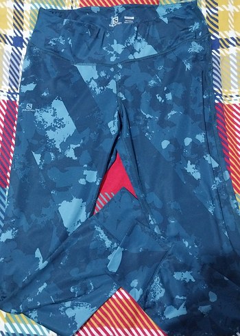 Kadın Mavi Batik Desenli Spor Tayt - Görsel 2