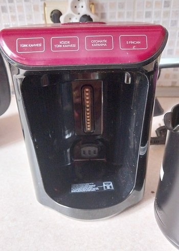 Kırmızı Türk Kahvesi Makinesi 5 Fincan Kapasiteli - Görsel 5