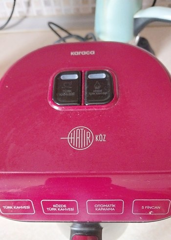 Kırmızı Türk Kahvesi Makinesi 5 Fincan Kapasiteli - Görsel 2