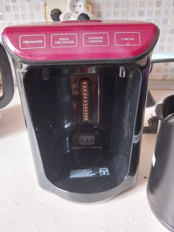 Kırmızı Türk Kahvesi Makinesi 5 Fincan Kapasiteli - Görsel 5
