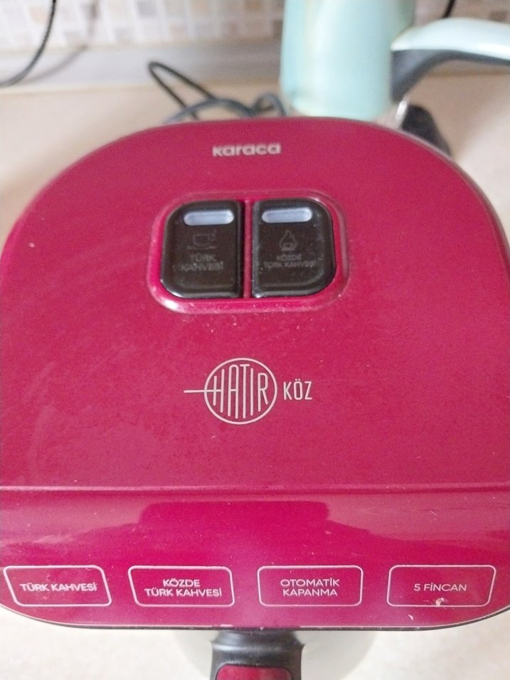 Kırmızı Türk Kahvesi Makinesi 5 Fincan Kapasiteli - Görsel 2