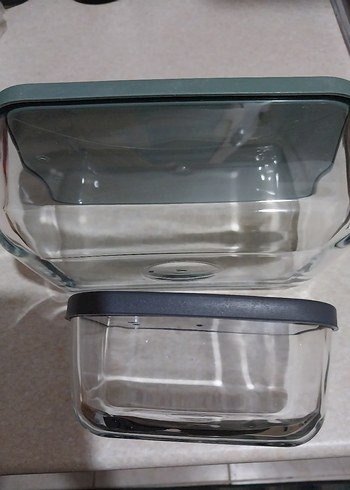 Yeşil Kapaklı Cam Saklama Kapları - Görsel 2