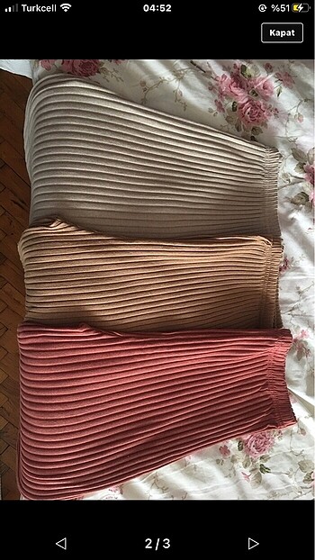 3 adet pantolon