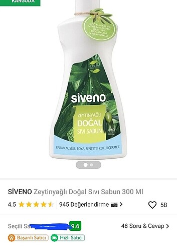 Siveno doğal sıvı sabun