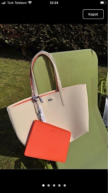 Lacoste Anna Çift taraflı kol çantası