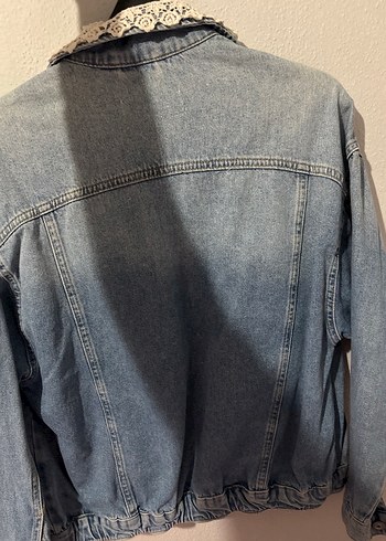 Koton Koton Düğmeli Nakışlı Kadın Denim Ceket