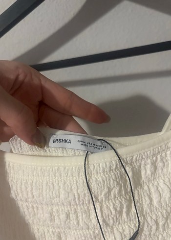 m Beden beyaz Renk Beyaz Pilili İnce Askılı Mini Kadın elbise