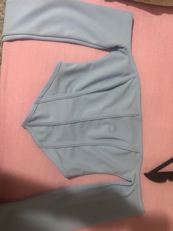 Mavi Straplez Midi Bustiyer - Görsel 2