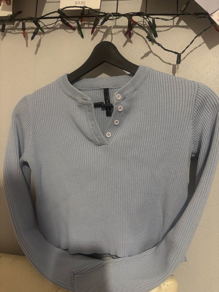 Addax açık mavi crop üst - Görsel 3