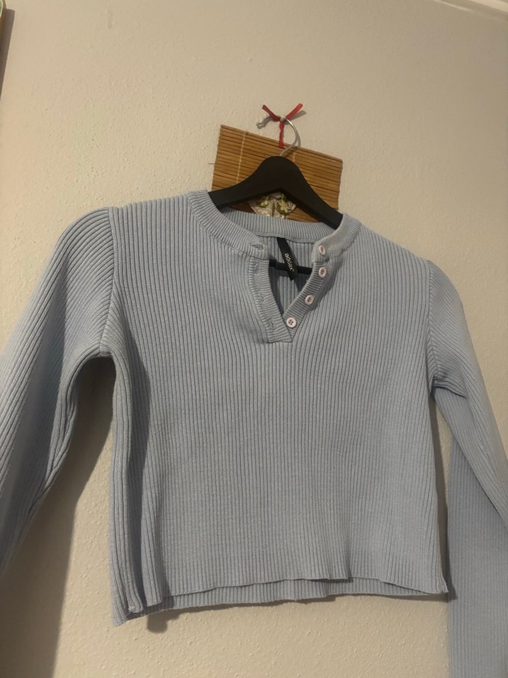 Addax açık mavi crop üst - Görsel 2