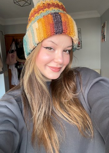 Kadın Çok Renkli Örgü Bere - Görsel 2