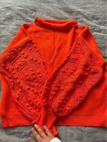 Turuncu tarz kazak - Görsel 2